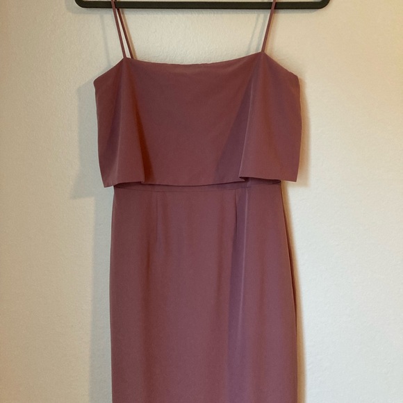 **WAYF The Dominic Sleeveless Popover Trumpet Skirt Bridesmaid Gown | Women's - Picture 4 of 7